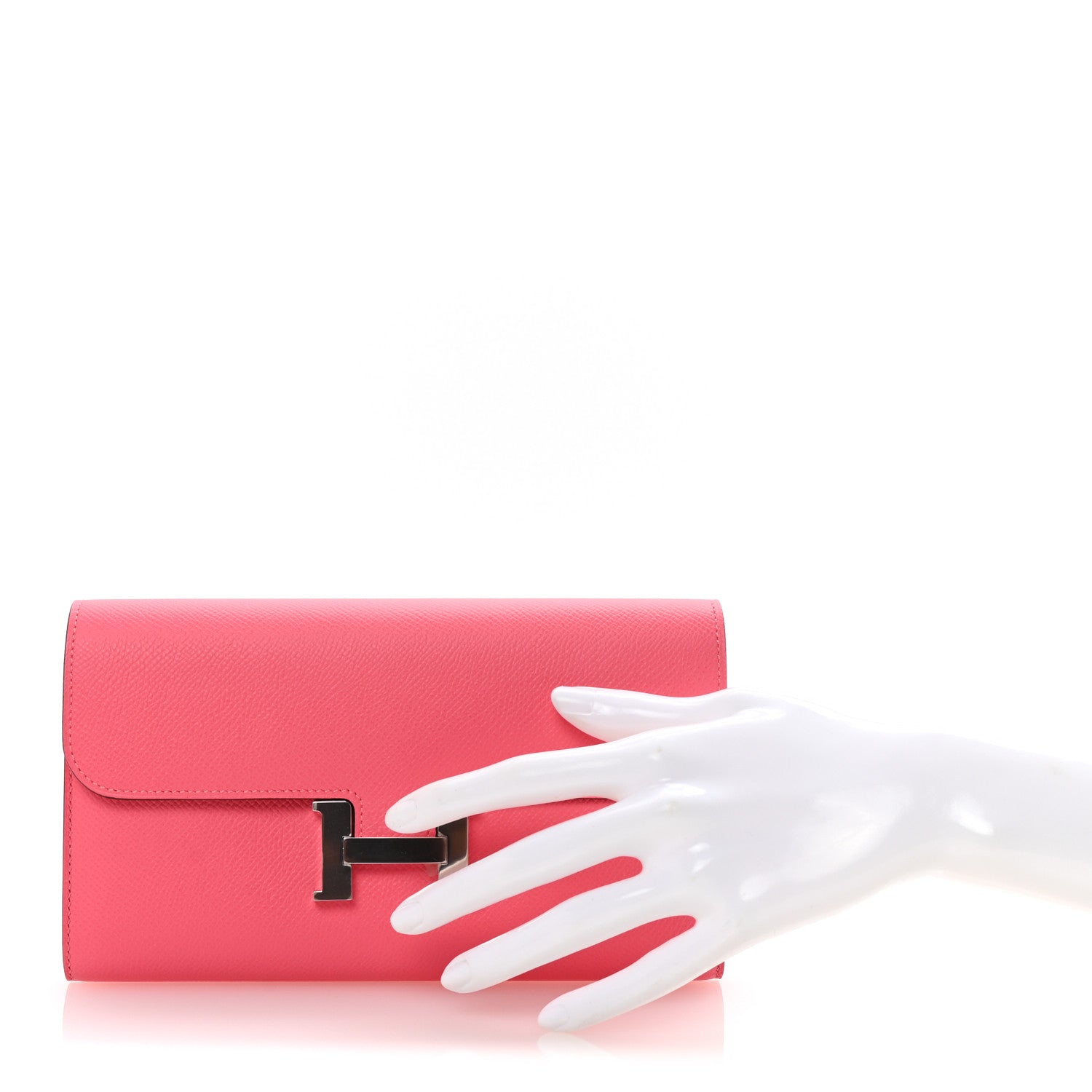 Hermes Epsom Constance Long Wallet Rose Azalee 2 of 8