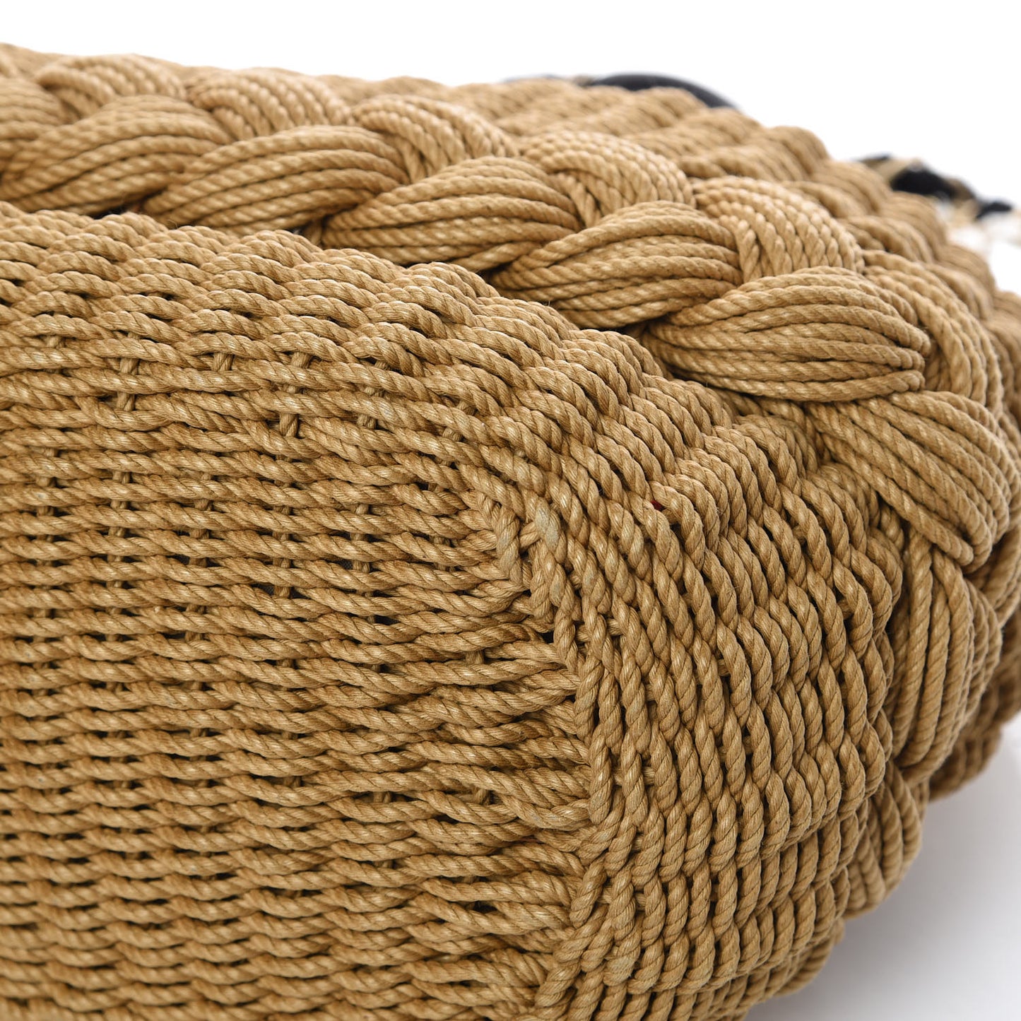Woven Raffia Lambskin Coco Country Tote