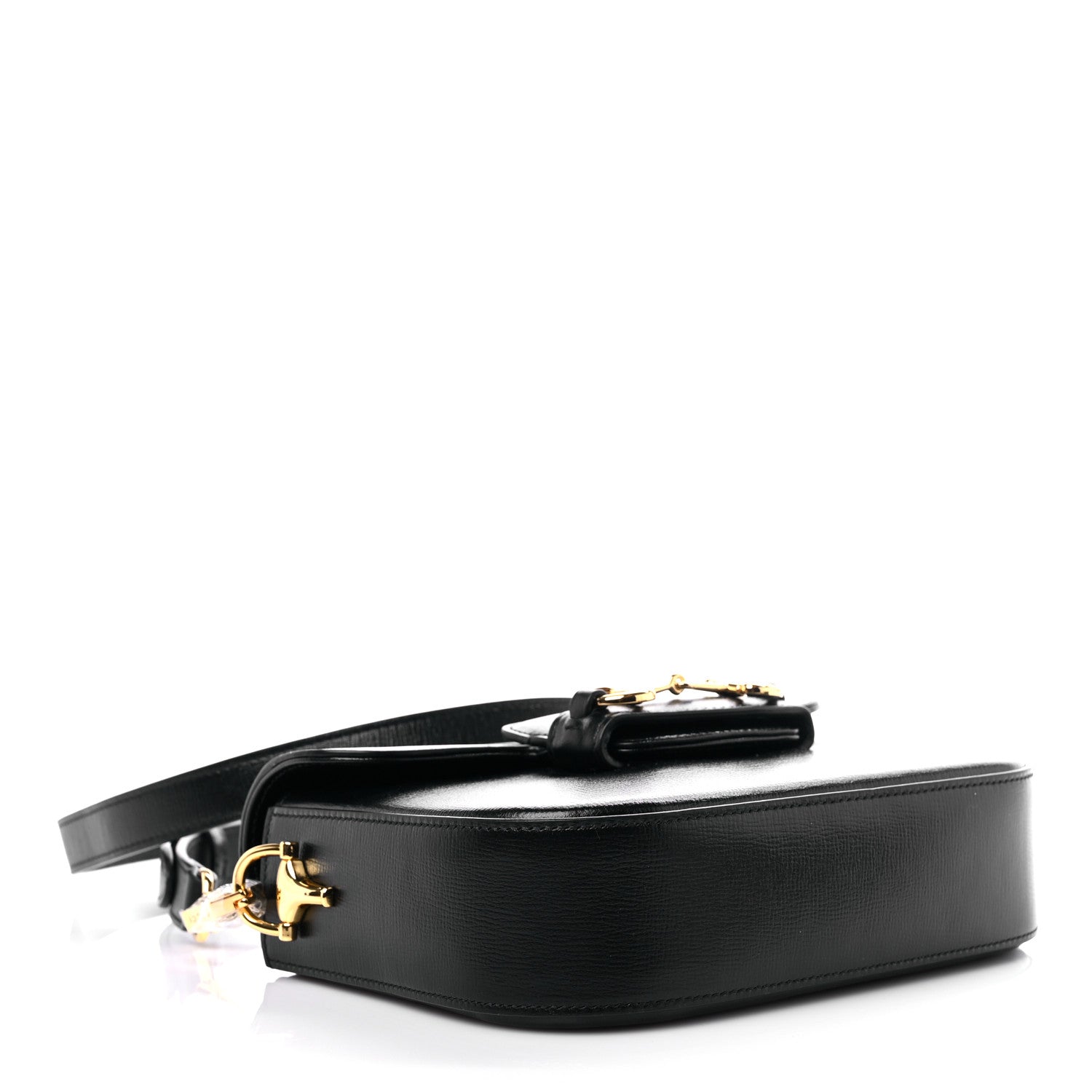 Gucci Azalea Calfskin Web Mini Horsebit 1955 Shoulder Bag Black 4 of 8