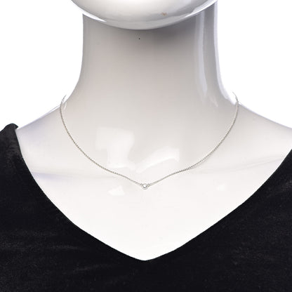 Tiffany Platinum Diamond .08ct Elsa Peretti Diamonds by the Yard Pendant Necklace 2 of 9