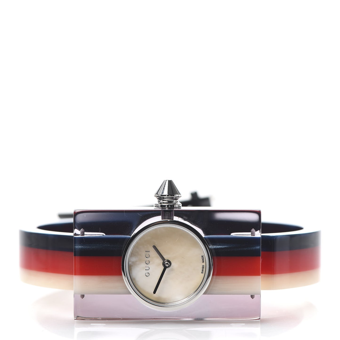 Stainless Steel Plexiglass Mother of Pearl 24mm Quartz Watch