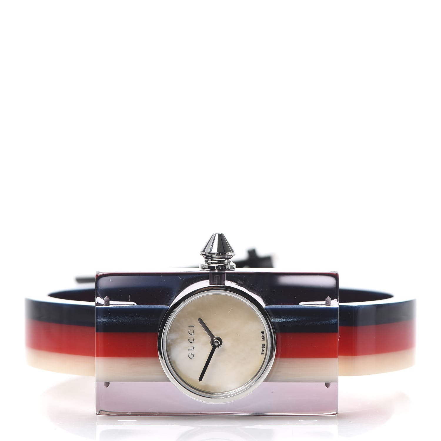 Gucci Stainless Steel Plexiglass Mother of Pearl 24mm Quartz Watch 3 of 7