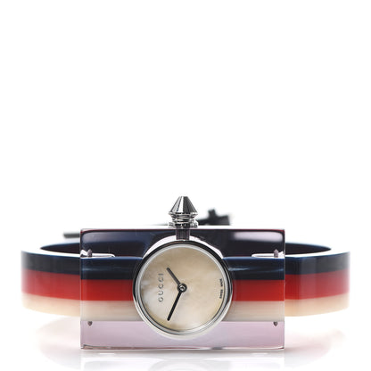 Gucci Stainless Steel Plexiglass Mother of Pearl 24mm Quartz Watch 3 of 7