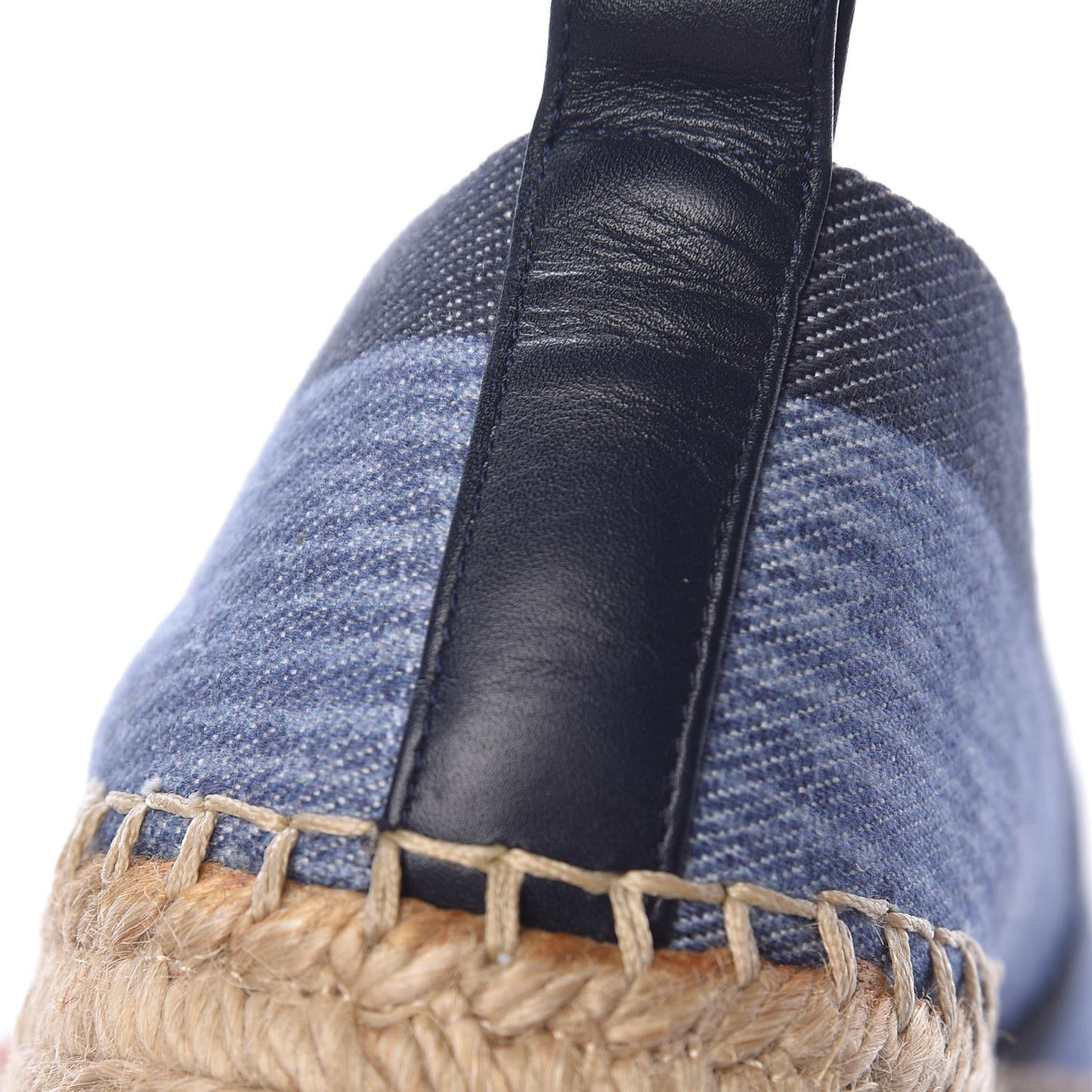 Canvas Blue Shore Espadrille Flats 38 Marine