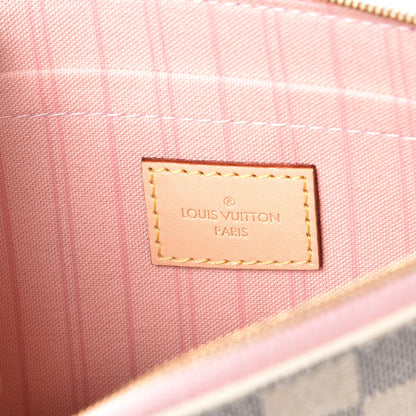 Louis Vuitton Damier Azur Neverfull MM GM Pochette Rose Ballerine 6 of 7