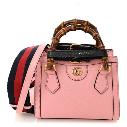 Gucci Wonka Grain Calfskin Mini Diana Tote Bag Wild Rose Black 1 of 10