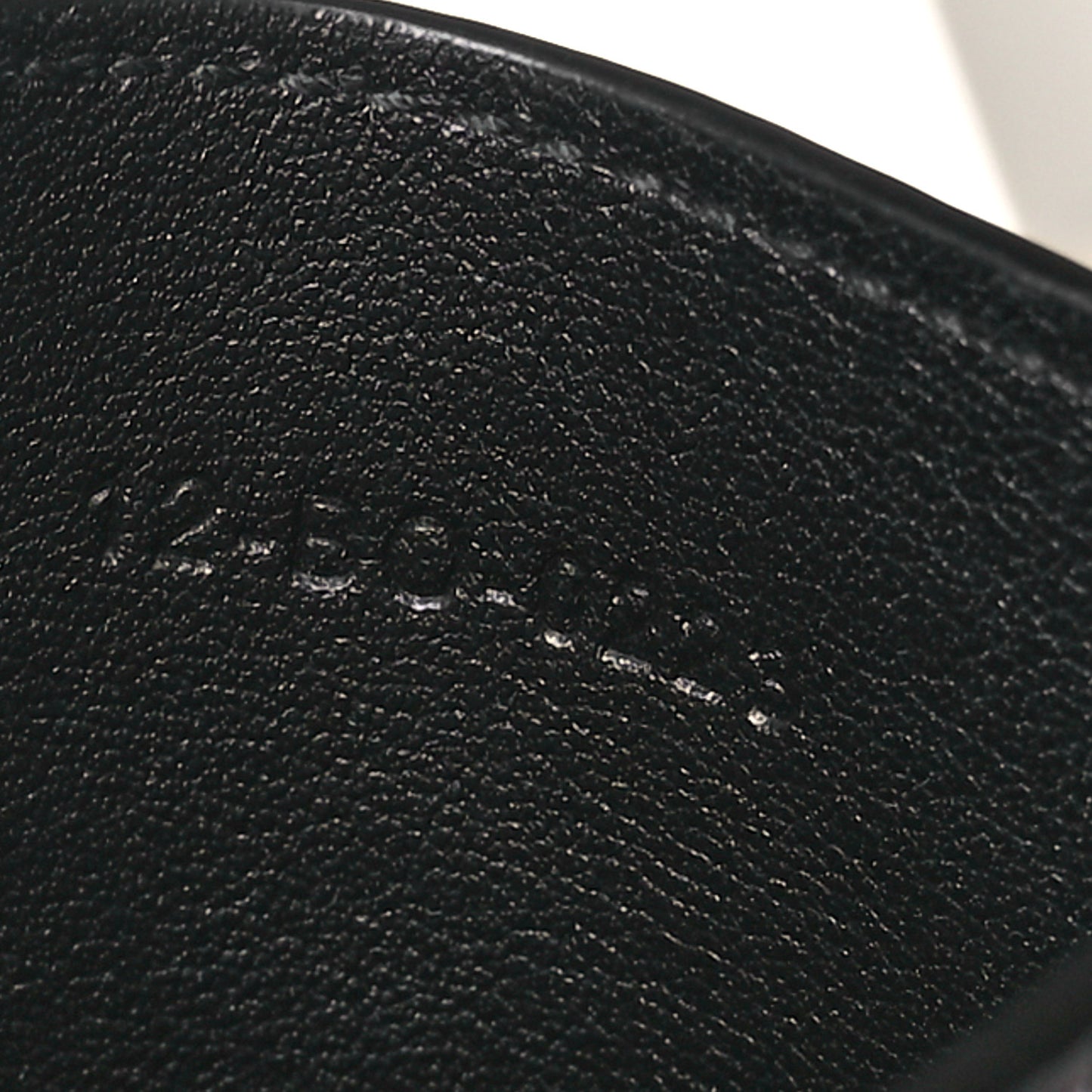 Grained Calfskin Saddle Card Holder Black