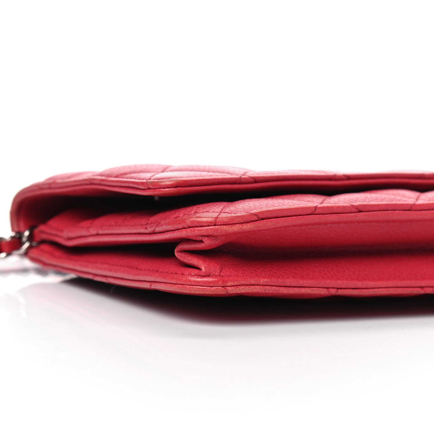 Chanel Caviar Quilted Wallet on Chain WOC Red 11 of 16