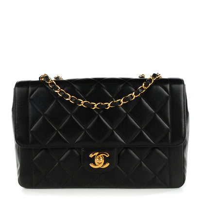 Chanel Lambskin Quilted Medium Single Flap Black 1 of 9