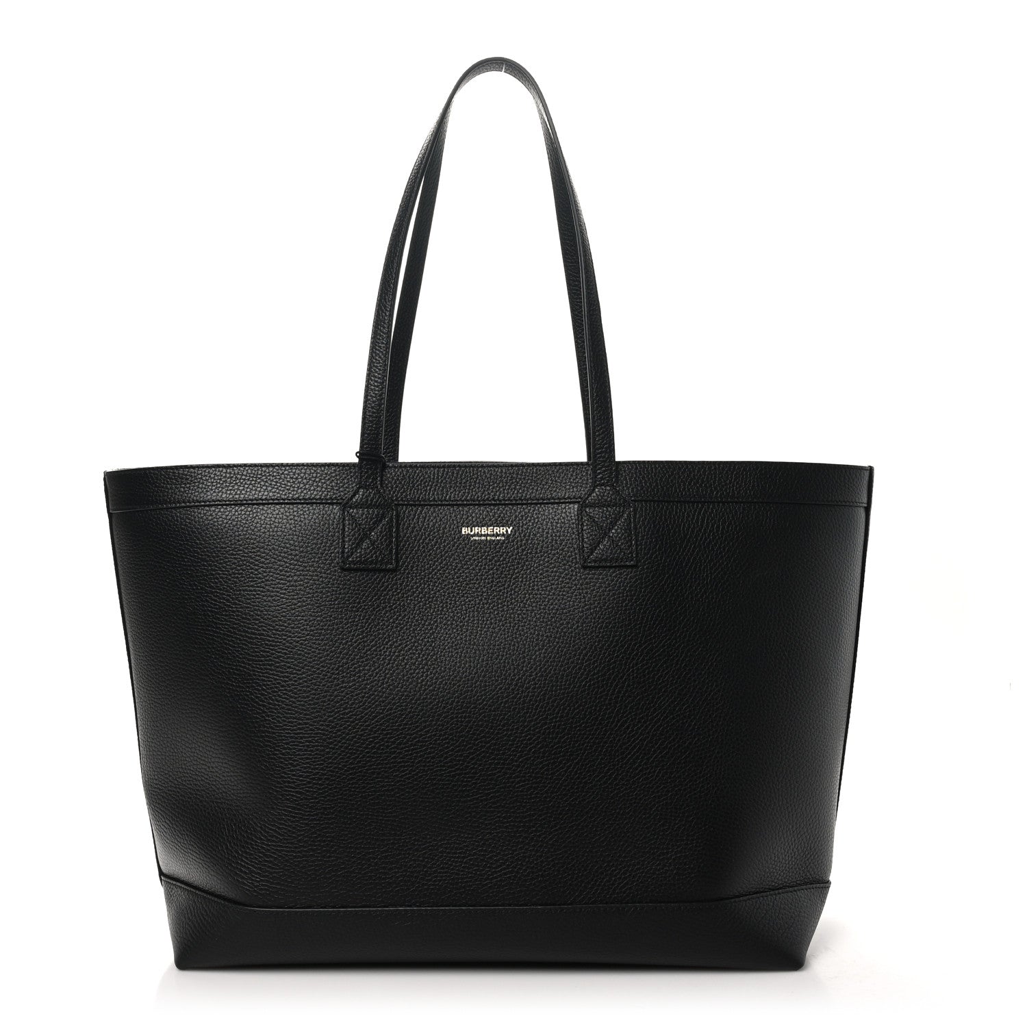Burberry Grainy Calfskin Medium London Tote Bag Black 1 of 10