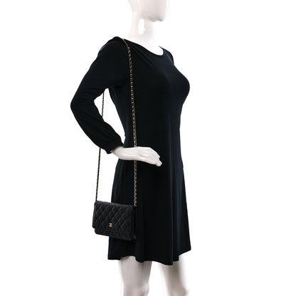 Chanel Caviar Quilted Wallet on Chain WOC Black 2 of 12