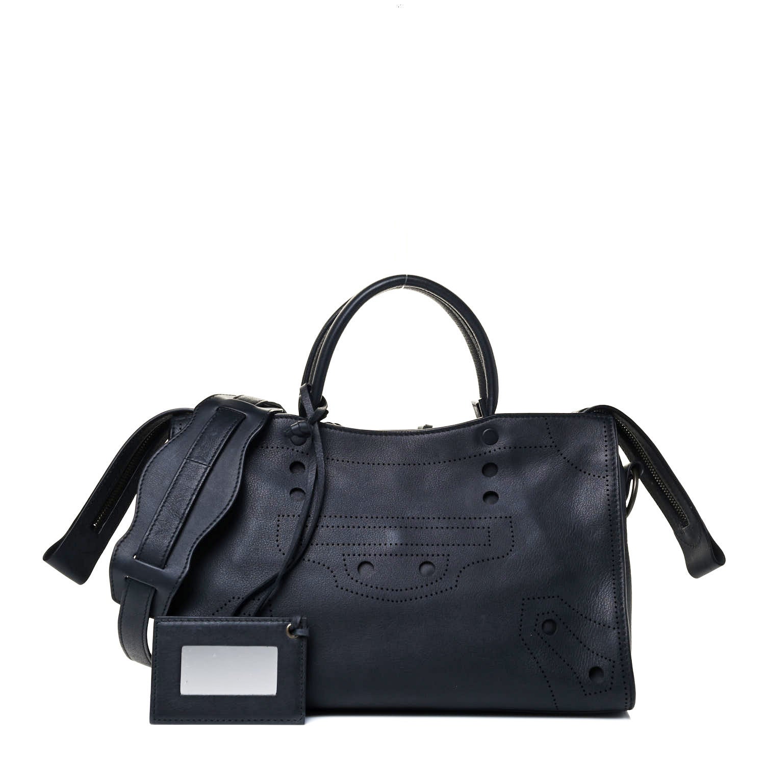 Balenciaga Veau Soyeux Perforated Blackout Hardware S City Black 1 of 4