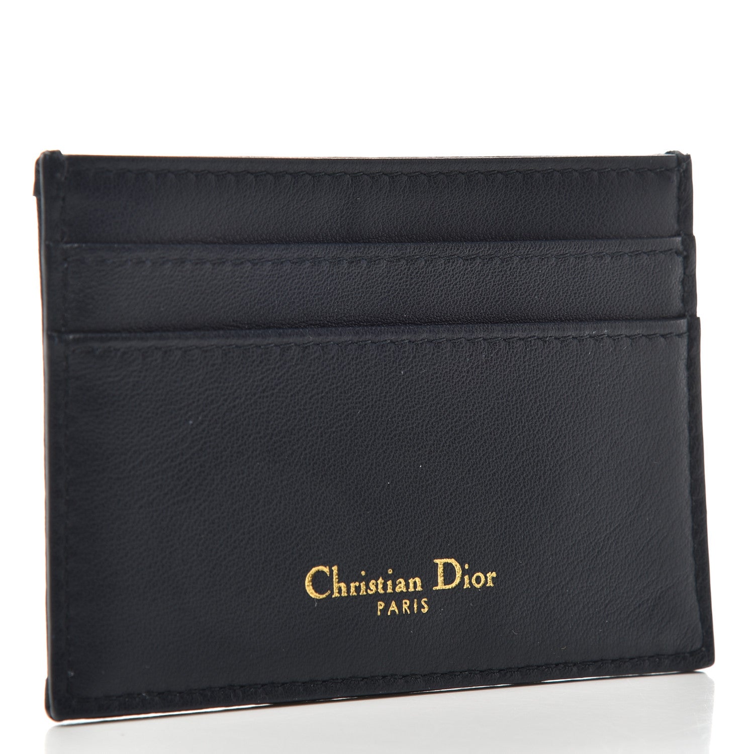 Christian Dior Oblique Calfskin Card Holder Black 3 of 6