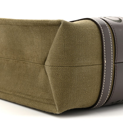 Chloe Linen Calfskin Medium Woody Tote Warm Green 9 of 9