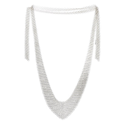 Tiffany Sterling Silver Elsa Peretti Mesh Bib Necklace 3 of 6