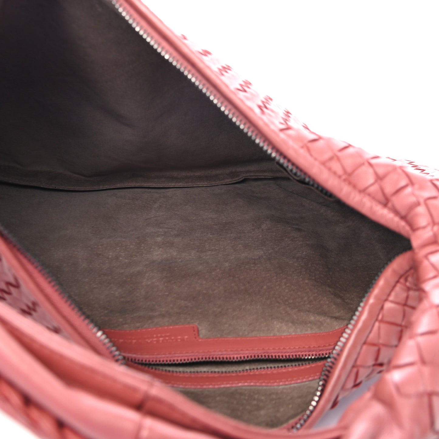 Nappa Intrecciato Large Veneta Hobo Brique