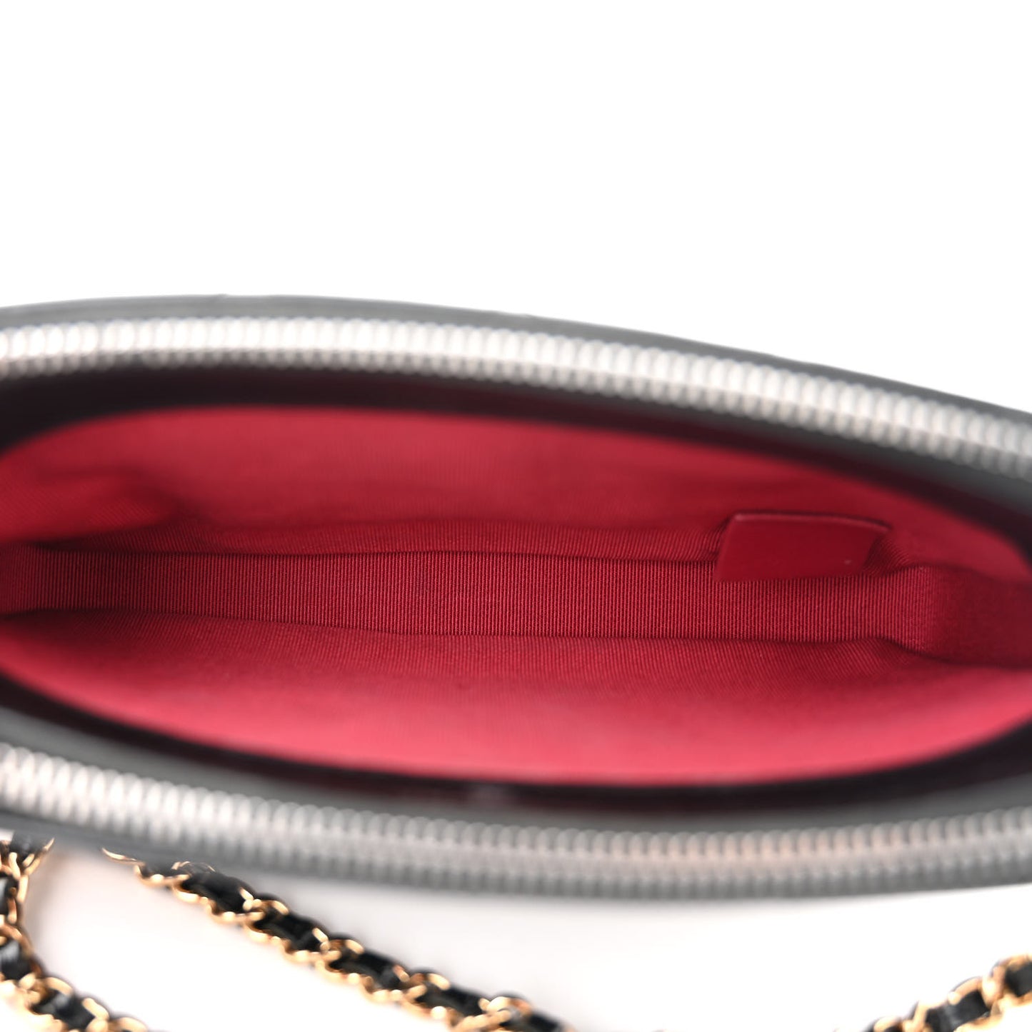 Aged Calfskin Quilted Small Gabrielle Clutch With Chain Black