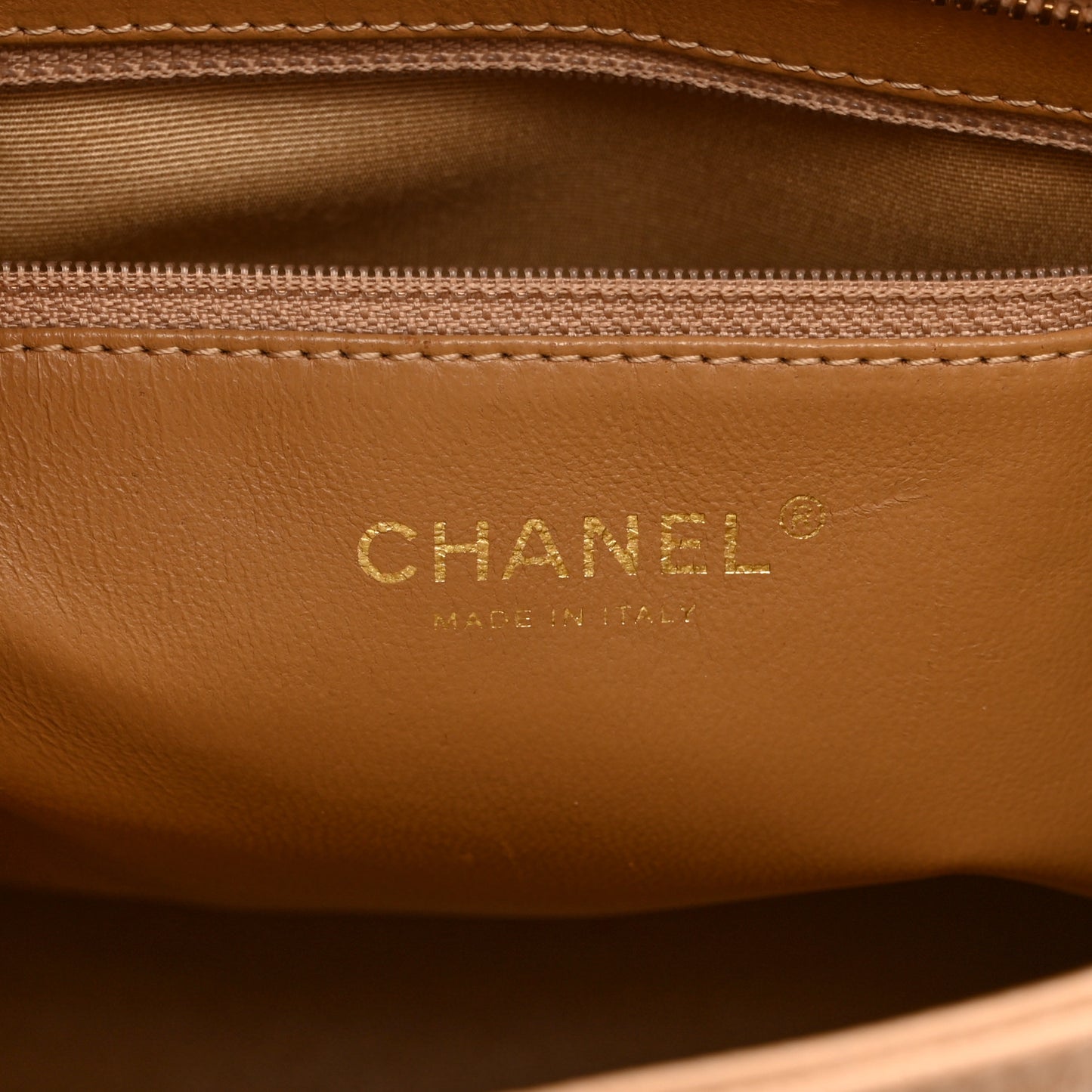 Caviar Quilted Medallion Tote Beige