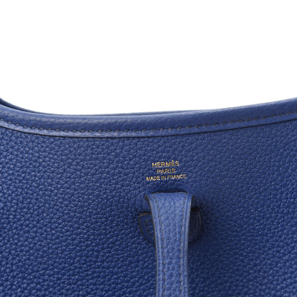 Hermes Taurillon Clemence Amazone Evelyne TPM Blue Saphir Blue Indigo 6 of 9