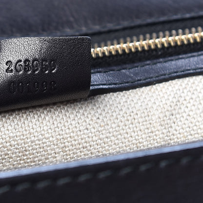 Gucci Calfskin New Bamboo Large Top Handle Bag Black 9 of 22