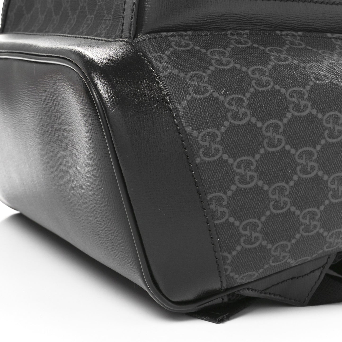 GG Supreme Monogram Textured Calfskin Retro Interlocking G Backpack Black