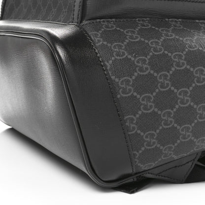 Gucci GG Supreme Monogram Textured Calfskin Retro Interlocking G Backpack Black 10 of 10
