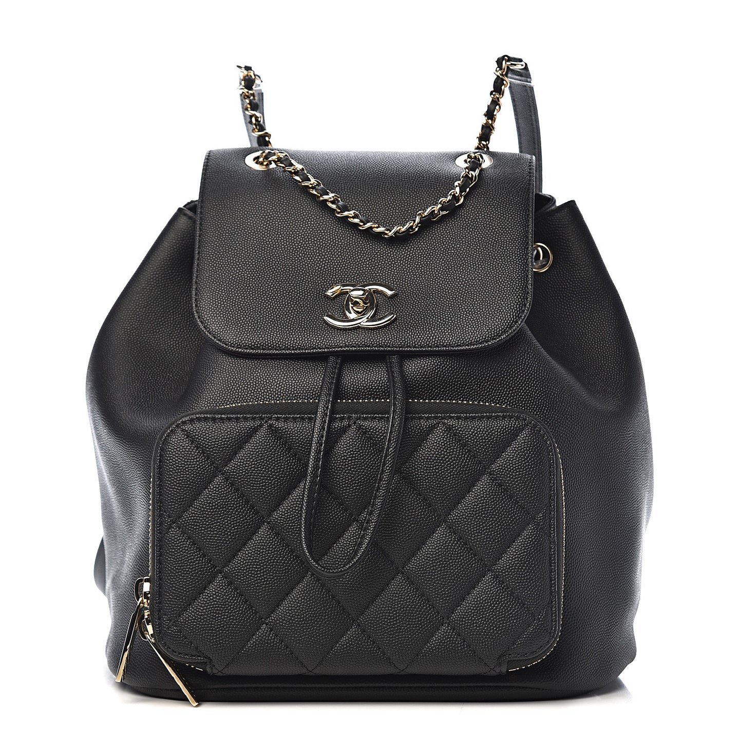 Caviar Quilted Business Affinity Backpack Black