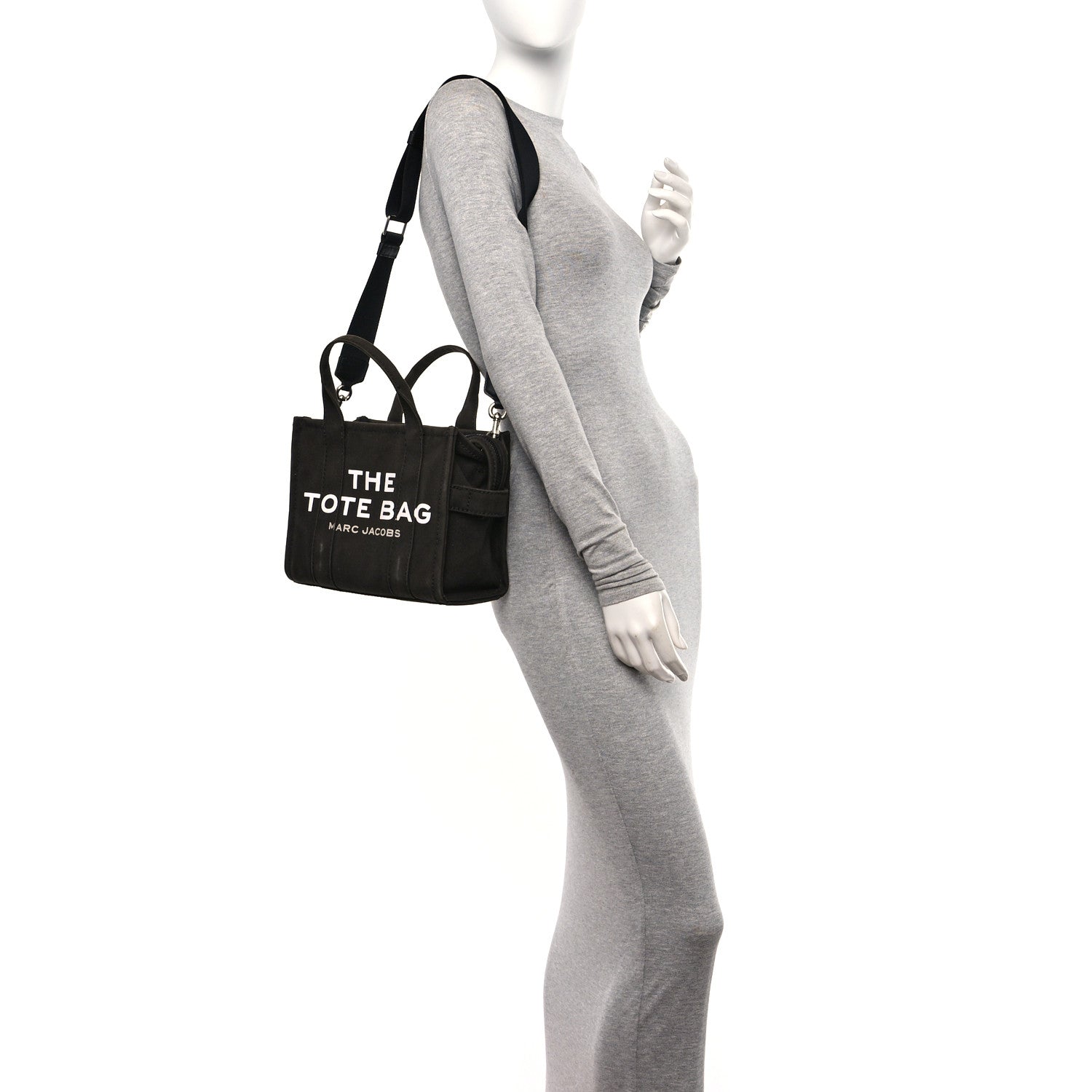 Marc Jacobs Cotton Canvas Mini The Traveler Tote Bag Brown 2 of 11