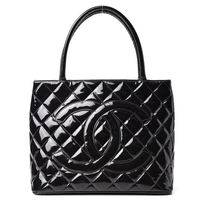 Chanel Patent Medallion Tote Black 1 of 21