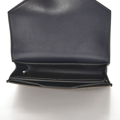 Hermes Evergrain Lizard Passant Compact Wallet Bleu Indigo Ombre 7 of 10