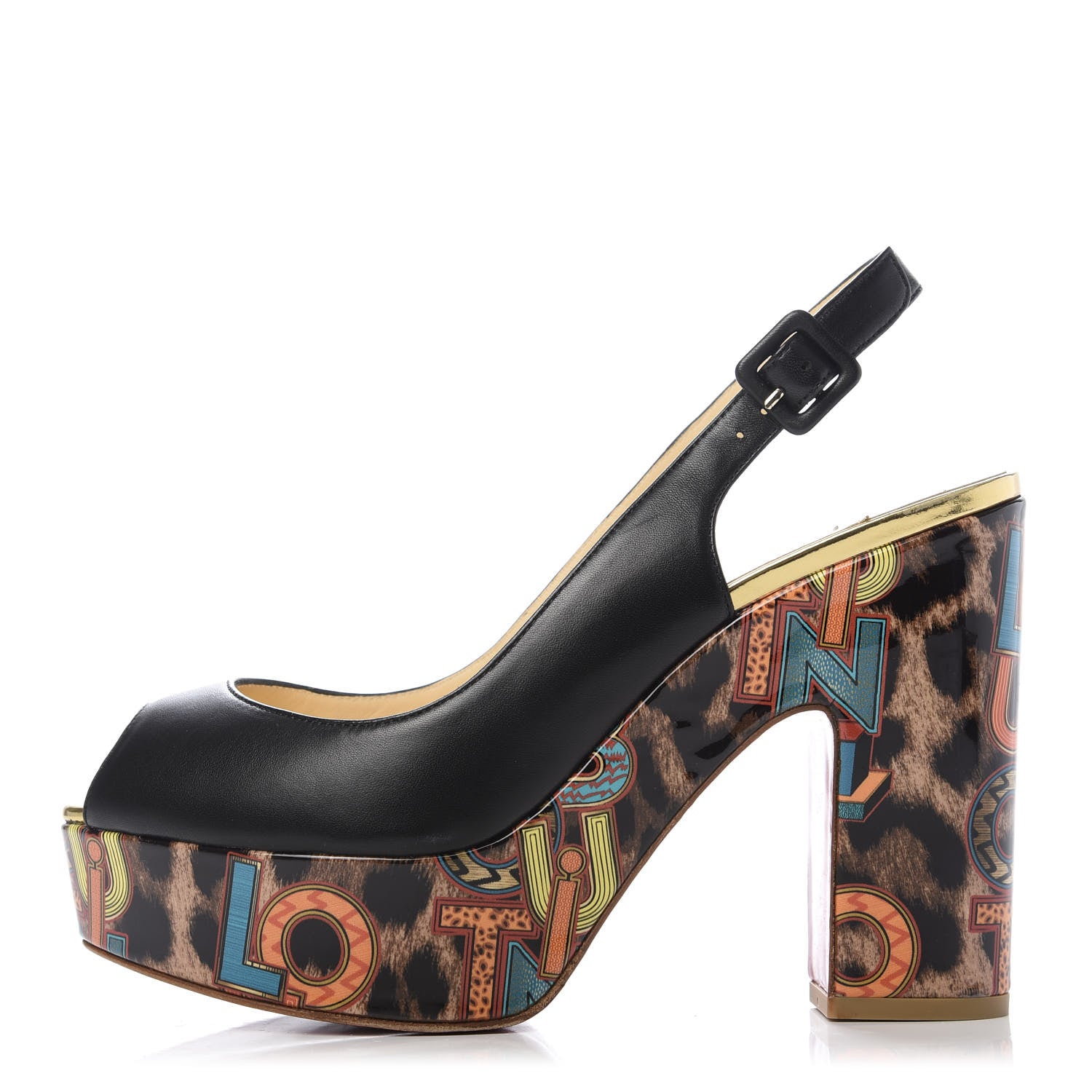 Christian Louboutin Nappa Patent Specchio Loubileo Dona Anna 120 Platform Wedges 40 Multicolor 1 of 9