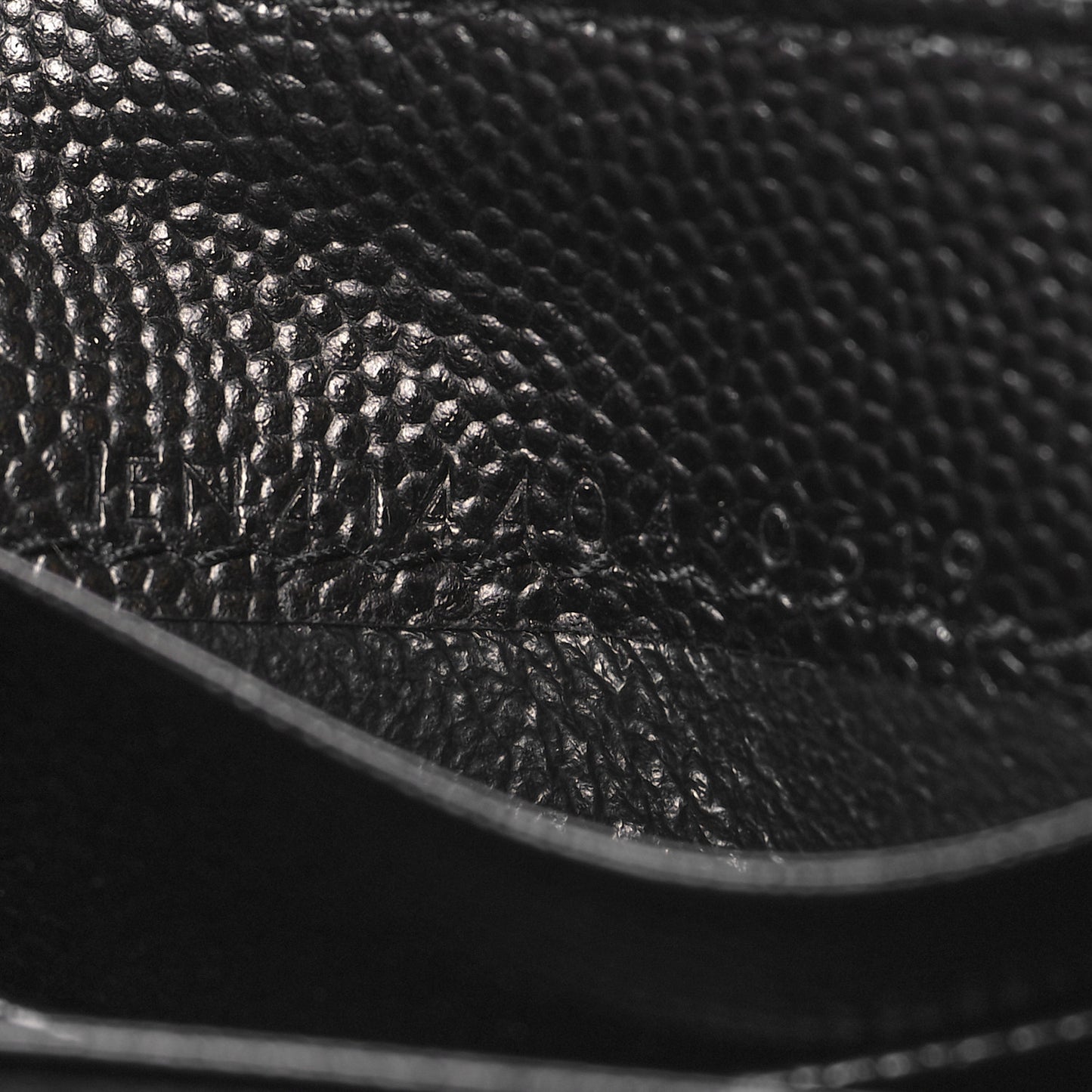 Grain De Poudre Matelasse Chevron Small Monogram Envelope Wallet Black