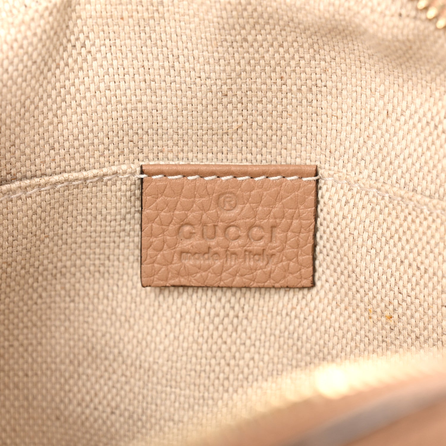 Gucci Pebbled Calfskin Small Soho Disco Bag Camelia 6 of 10