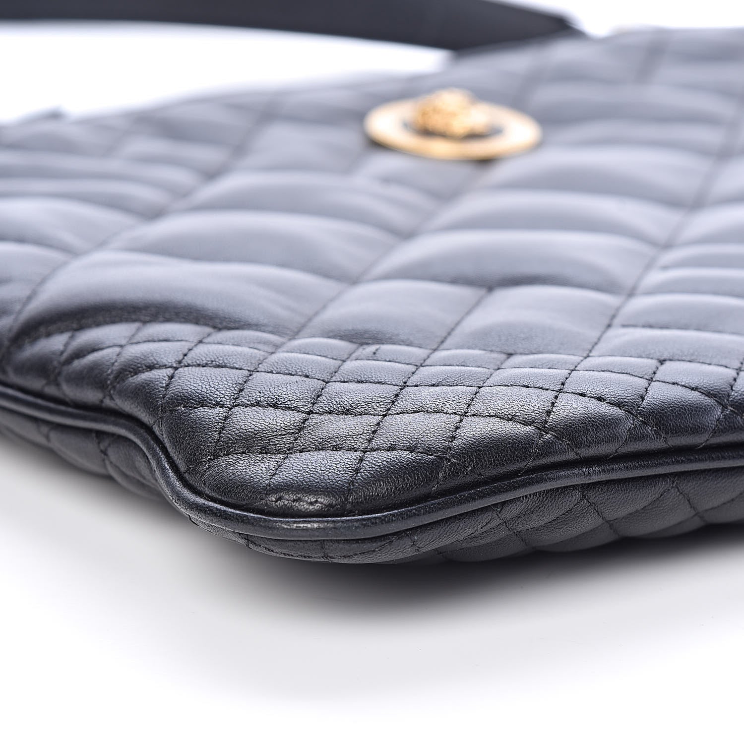 Versace Nappa Quilted Icon Shoulder Bag Black 8 of 9