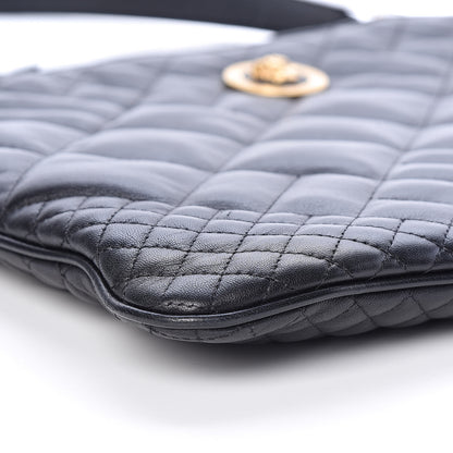 Versace Nappa Quilted Icon Shoulder Bag Black 8 of 9