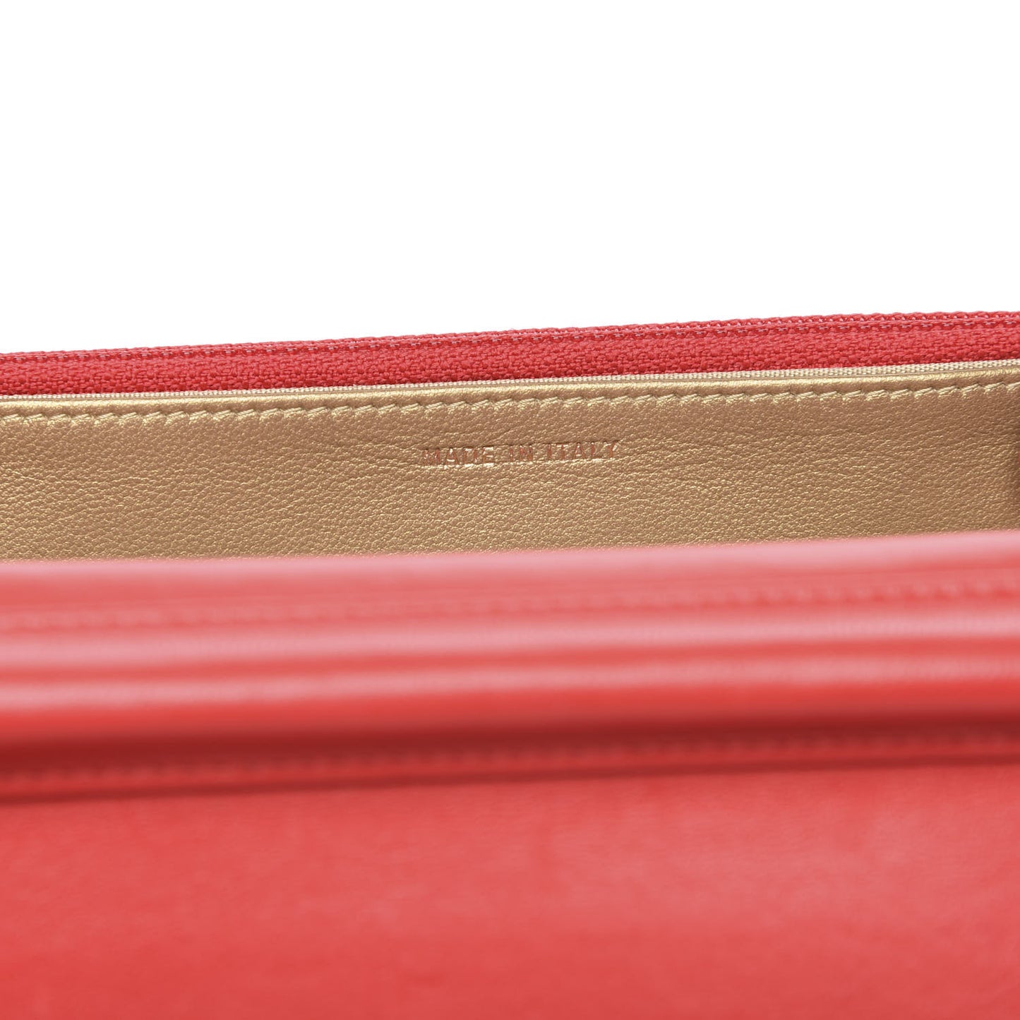 Lambskin Quilted CC Pearl Crush Wallet on Chain WOC Red