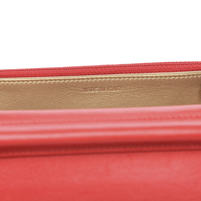 Chanel Lambskin Quilted CC Pearl Crush Wallet on Chain WOC Red 6 of 14