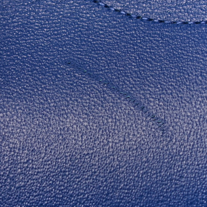 Chanel Lambskin Quilted Jumbo Double Flap Blue 13 of 14