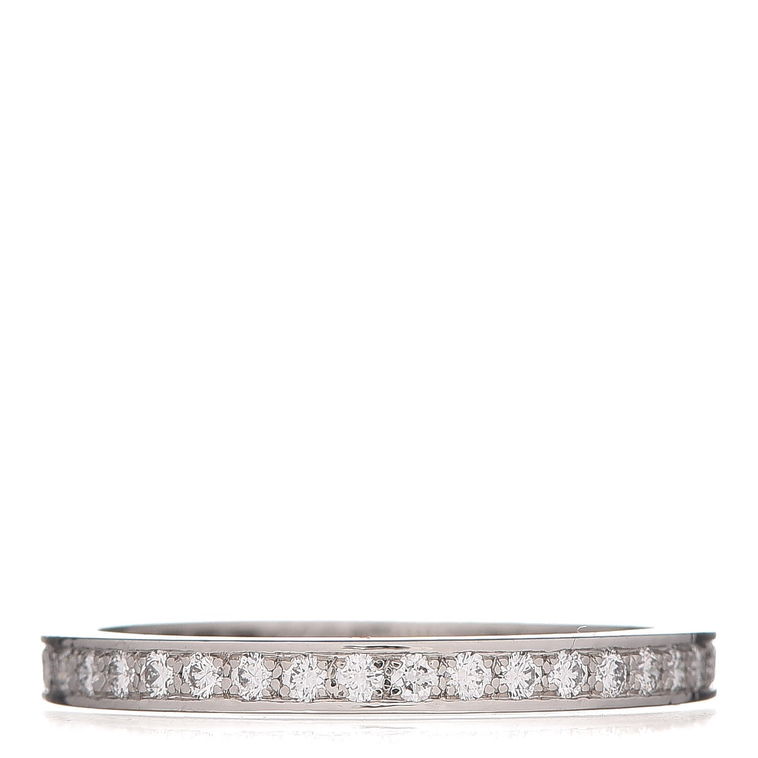 Van Cleef & Arpels Platinum Diamond 2.1mm Romance Wedding Band Ring 49 4.75 1 of 5