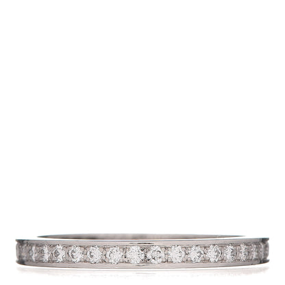 Van Cleef & Arpels Platinum Diamond 2.1mm Romance Wedding Band Ring 49 4.75 1 of 5