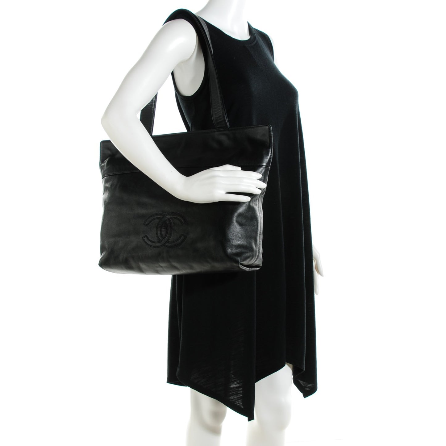 Lambskin CC Shoulder Bag Black