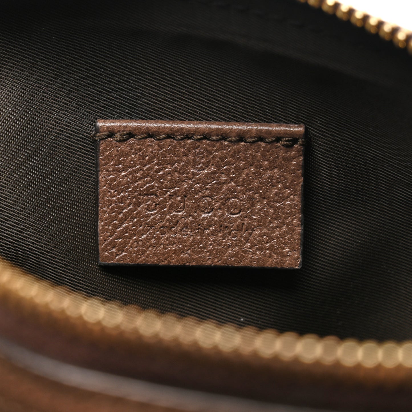 GG Supreme Monogram Textured Calfskin Web Medium Ophidia Cosmetic Case Beige Ebony New Acero