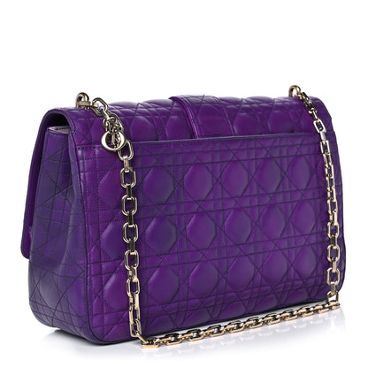 Christian Dior Lambskin Cannage Large Miss Dior Flap Purple 3 of 11