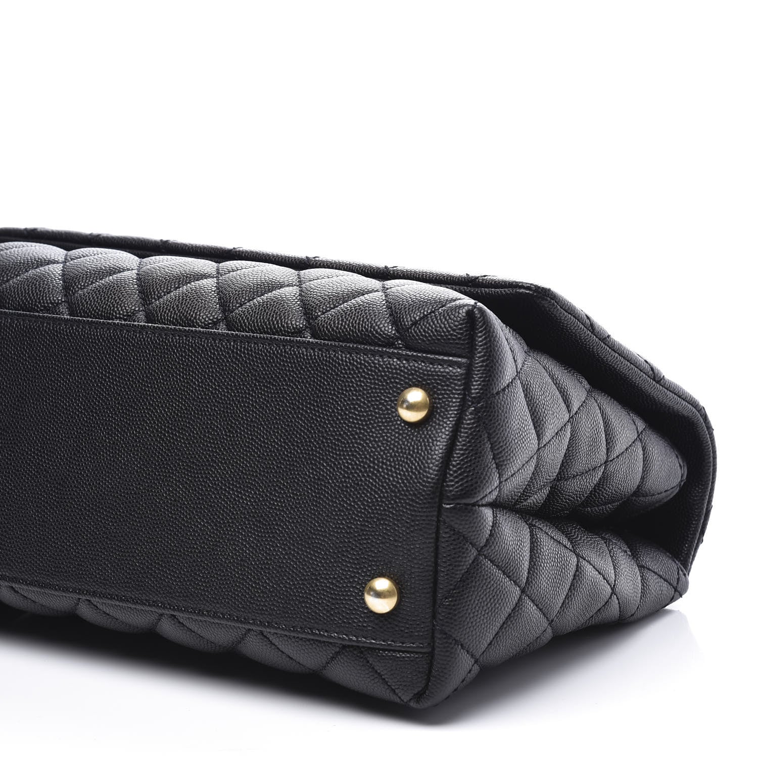 Chanel Caviar Lizard Embossed Quilted Small Coco Handle Flap Black 6 of 10