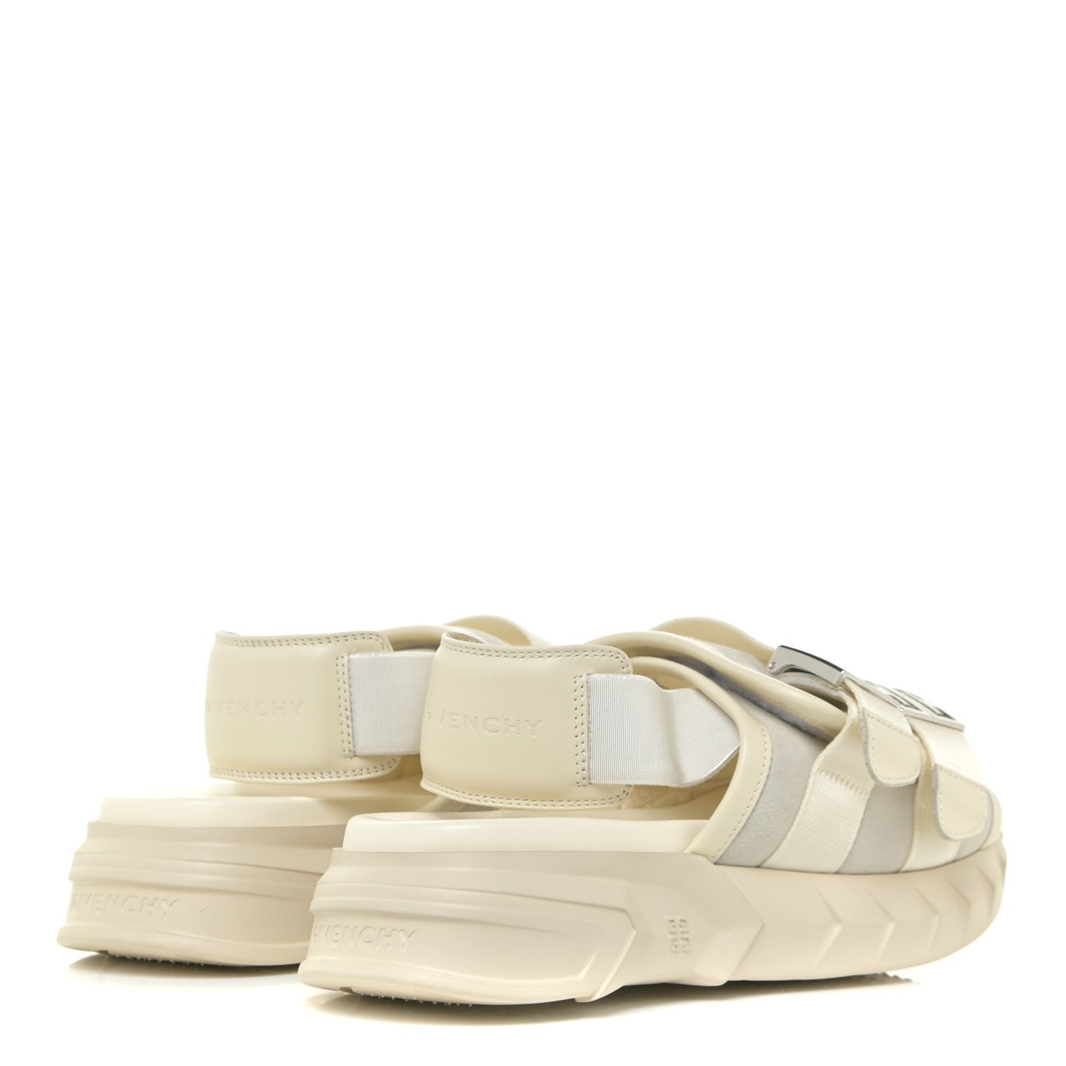 Givenchy Calfskin Rubber Marshmallow Strap Sandals 37 Off White 5 of 13