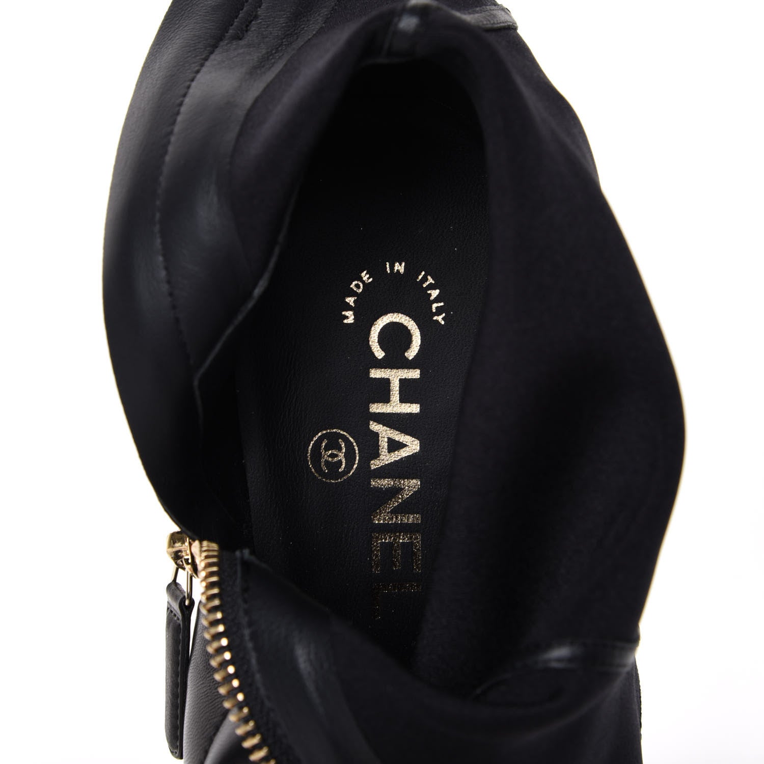 Chanel Lambskin Patent Cap Toe CC Turnlock Ankle Boots 40 Black 9 of 11