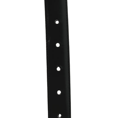 Celine Box Calfskin Medium 25mm Triomphe Belt 75 30 Black 3 of 8