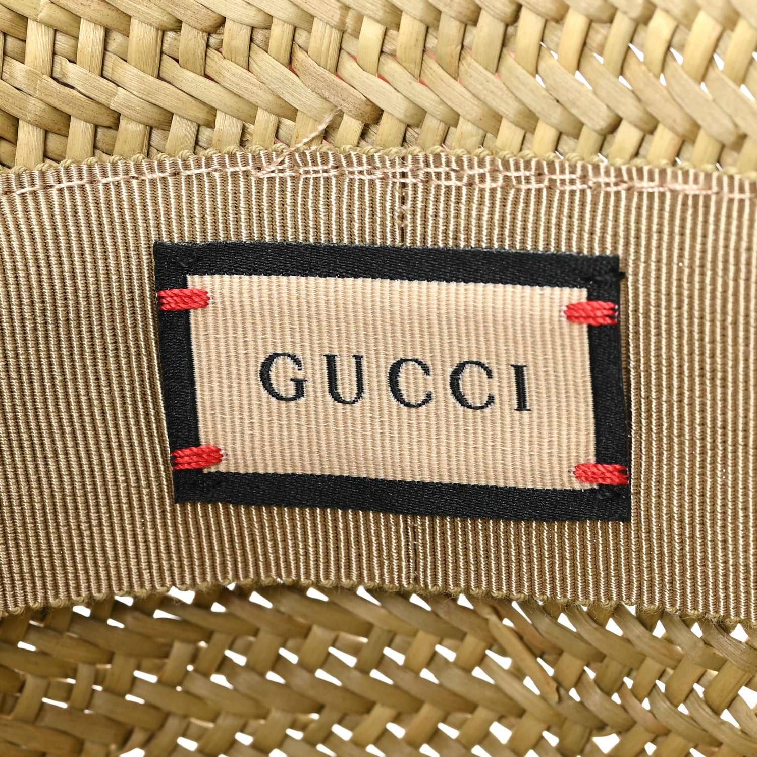 Gucci Woven Straw Flora Ribbon Hat XL 8 of 9