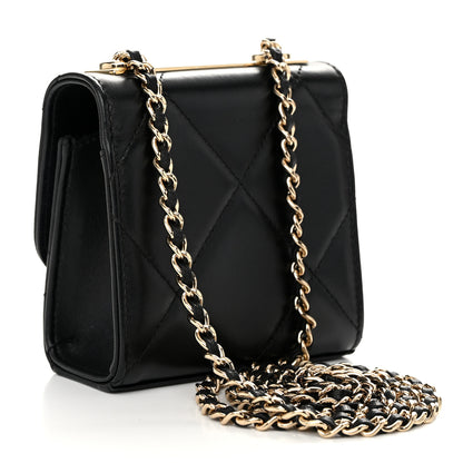 Chanel Lambskin Quilted Mini Trendy CC Clutch With Chain Black 3 of 11