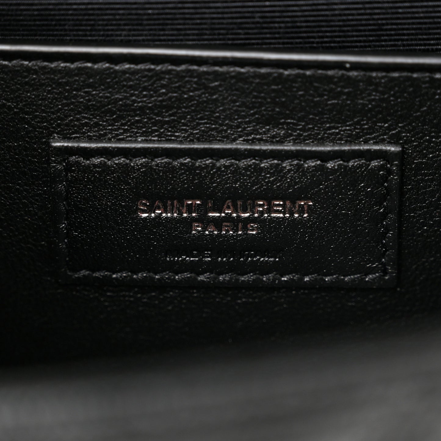 Grain De Poudre Textured Mixed Matelasse Triquilt Medium Monogram Monochrome Satchel Black